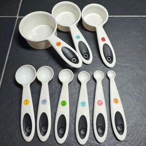 VTG OXO Good Grips Measuring Cups and Spoons Set White Plastic 9 Pieces